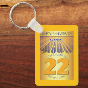 Aniversário de 22 Anos de Sobriedade Chaveiro de