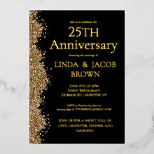 Aniversário de 25 anos de Casamento Dourado Brilho