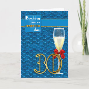 aniversário de 30 anos - Champanhe de Cartão de