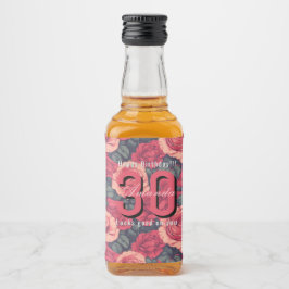 Aniversário de 30 anos com tema de rosa personaliz
