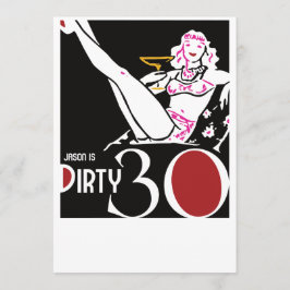 Aniversário de 30 anos - convite 30 sujo
