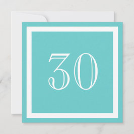 aniversário de 30 anos Convite de festas - Aqua