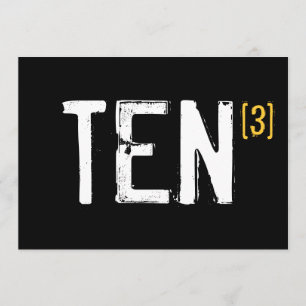 Aniversário de 30 anos - convite dez x 3