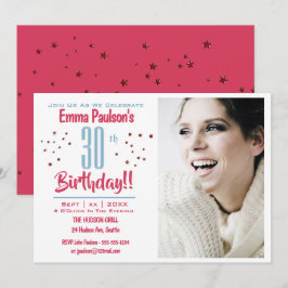 Aniversário de 30 anos - Convite para Festa de Fot
