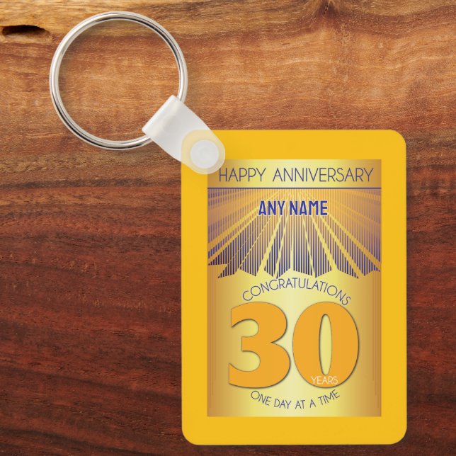 Aniversário de 30 Anos de Abstinência | Chaveiro d (Frente)
