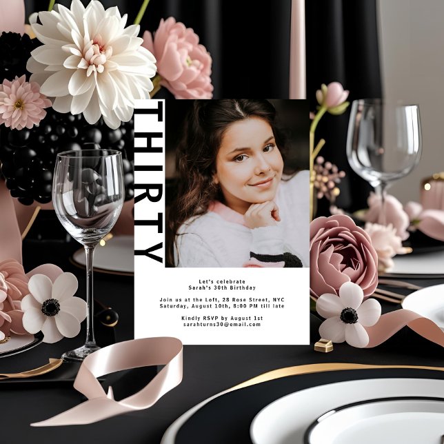 Aniversário de 30 anos de Convite de Fotografia Mo (Criador carregado)