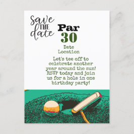 Aniversário de 30 anos de golfe salve o cartão de