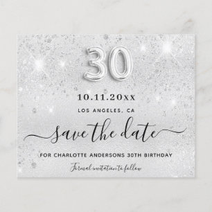 Aniversário de 30 anos de orçamento brilho prate