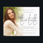 Aniversário de 30 anos de Sobreposição de Fotos Mi<br><div class="desc">Um valor para o alternativo do ORÇAMENTO em tamanho menor de 4, 5 x 5, 6" de semirbrilho de 110 lbs, que é de espessura semelhante a um cartão postal (no entanto, não é adequado para uso como cartão postal). POR FAVOR, OBSERVE QUE HÁ UM convite por folha. Aniversário de...</div>