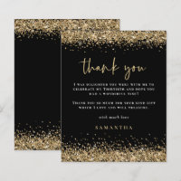 Aniversário de 30 anos Dourada preto Glitter Orça