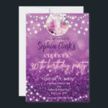 Aniversário de 30 anos Euphoria, Roxo, Convite<br><div class="desc">Este tenente 30º convite de aniversário vai dar o tom para o perfeito partido eufórico!</div>