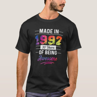 aniversário de 30 anos Feita Em 1992 Camisetas Col