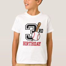 Aniversário de 3 anos de camiseta personalizada de