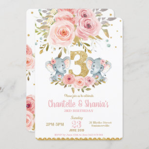 aniversário de 3 anos de Convite para Garotas Gême