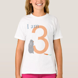 aniversário de 3 anos Moderno, Camiseta Mínima de 