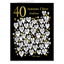 aniversário de 40 anos 40 Motivos Que Te Amo