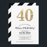 ANIVERSÁRIO DE 40 ANOS CONVITE a brilho do ouro mo<br><div class="desc">pelo kat massard >> kat@simplysweetPAPERIE.com << NOTE - a aparência da brilho dourada é uma imagem impressa. Um design de convite super simples, mas na moda para seu ANIVERSÁRIO. Uau, seus amigos e família com este pequeno número;D Configuração como modelo é simples você adicionar seus próprios detalhes, ou clicar no...</div>