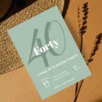 aniversário de 40 anos Convite para Partido Elegan