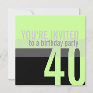 aniversário de 40 anos Convites de festas {Mint G