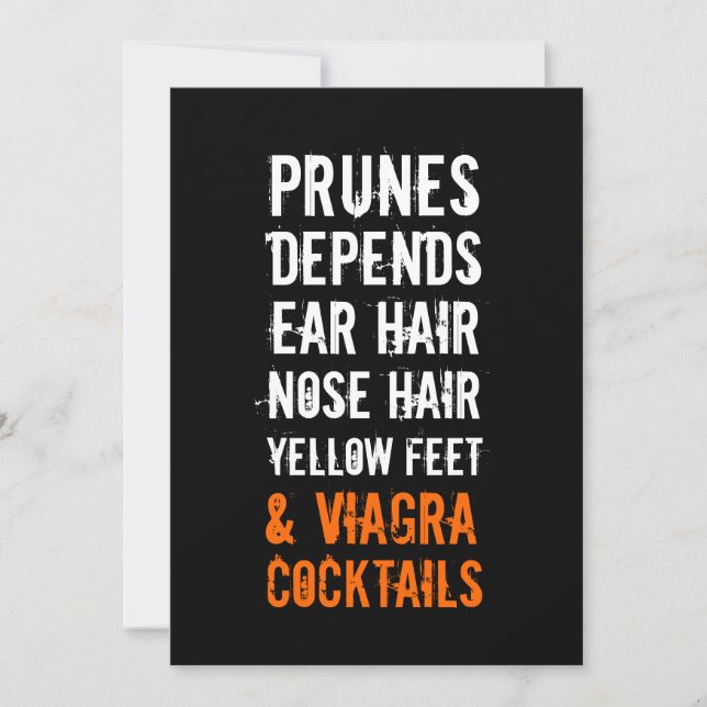 aniversário de 40 anos - Convites - Geezer (Frente)