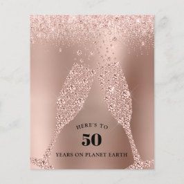 Aniversário de 40 anos de Champanhe Dourado Rosa d