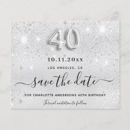 Aniversário de 40 anos de orçamento brilho pratead