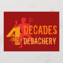 aniversário de 40 anos - Diabos de Convites de fes