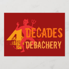 aniversário de 40 anos - Diabos de Convites de fes