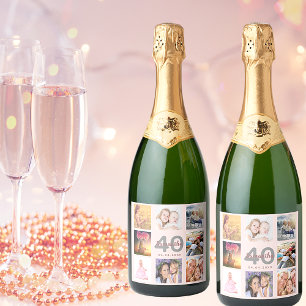 aniversário de 40 anos personalizado colagem de f