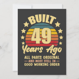 Aniversário de 49 anos Vintage Construído há 49 An