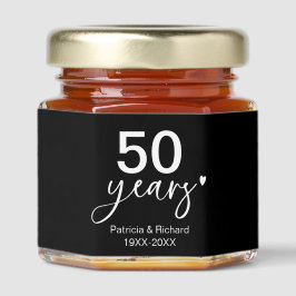 Aniversário de 50 Anos de Casamento Preto e Branco