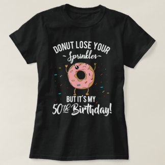 Aniversário de 50 anos Donut Engraçado Camiseta de