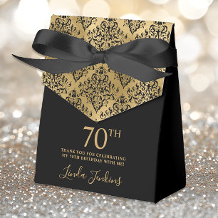 Aniversário de 70 anos Caixa de Agradecimento em D
