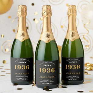 Aniversário de 90 anos Nome 1936 Preto Dourado Ele