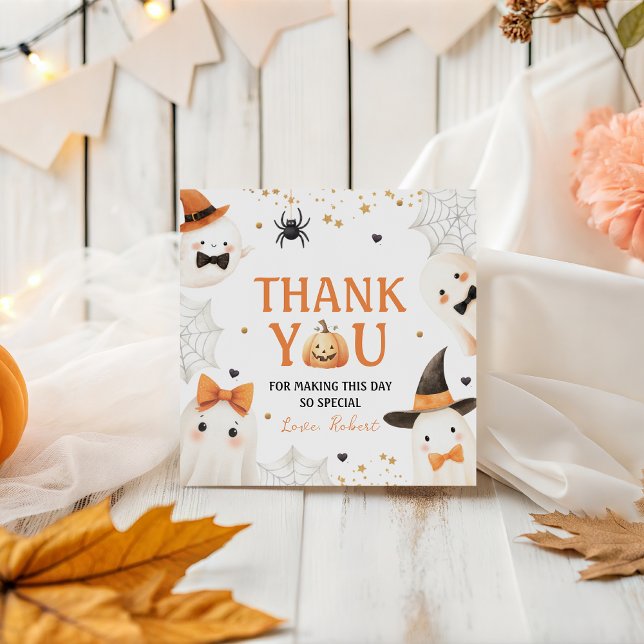 Aniversário de Abóbora Louca Obrigado Etiqueta (Criador carregado)