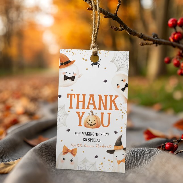 Aniversário de Abóbora Louca Obrigado Etiqueta (Criador carregado)