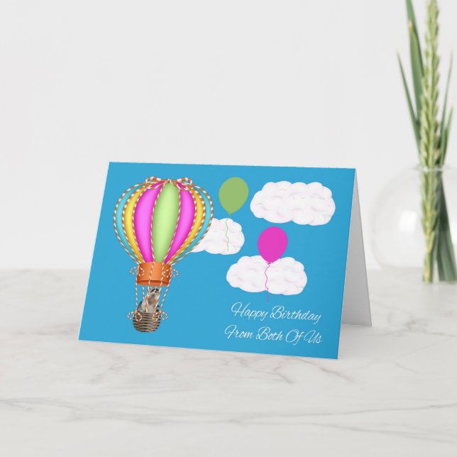 Aniversário De Ambos Os Nossos Cartão Saudável (Frente)