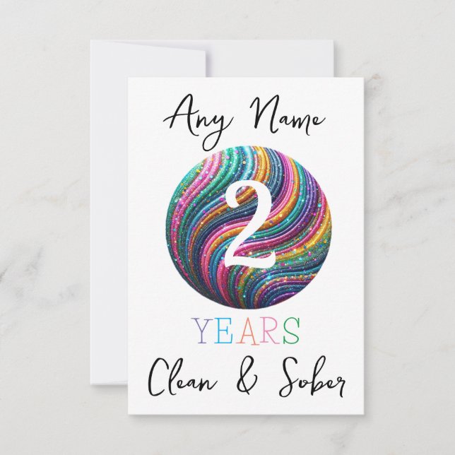 Aniversário de aniversário personalizado Sobriety  (Frente)