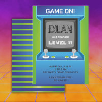 Aniversário de Arcade, convite de aniversário de j