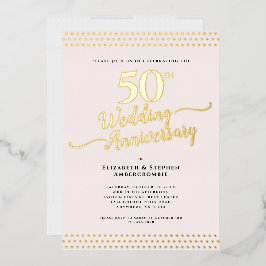 Aniversário de Casamento 50º Elegante Rosa-Blush D