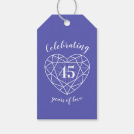 Aniversário de casamento da Sapphire 45ª etiqueta