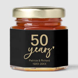 Aniversário de Casamento de 50 Anos Preto Dourado