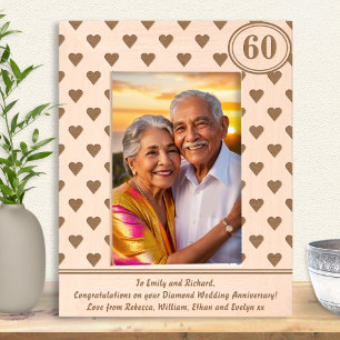 Aniversário de Casamento de Diamante 60 Anos Coraç
