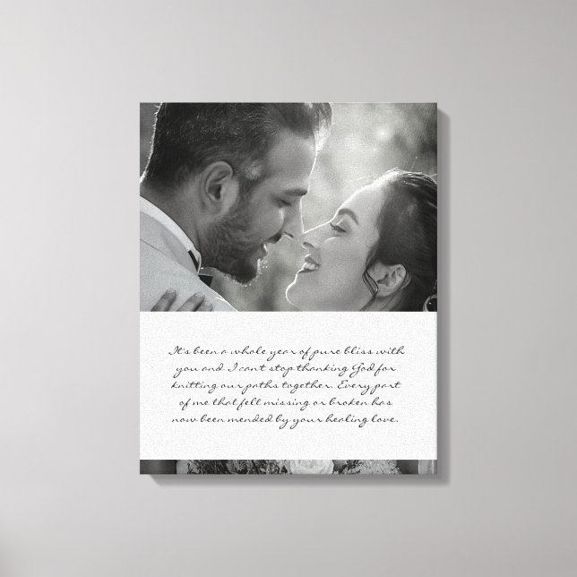 Aniversário de Casamento de Feliz - Canvas (Frente)