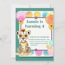 Aniversário de criança com um convite para Cub de 