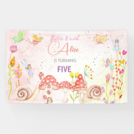 Aniversário de criança de aquarelas de fada