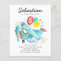 Aniversário de criança de Balões de Plano de Aquar