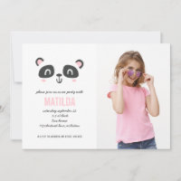 Aniversário de foto de panda multicolorido brilhan