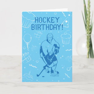 Aniversário de Hockey! Cartão Saudável - Masculino