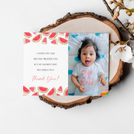 Aniversário de melancia, um em um Cartões de agrad